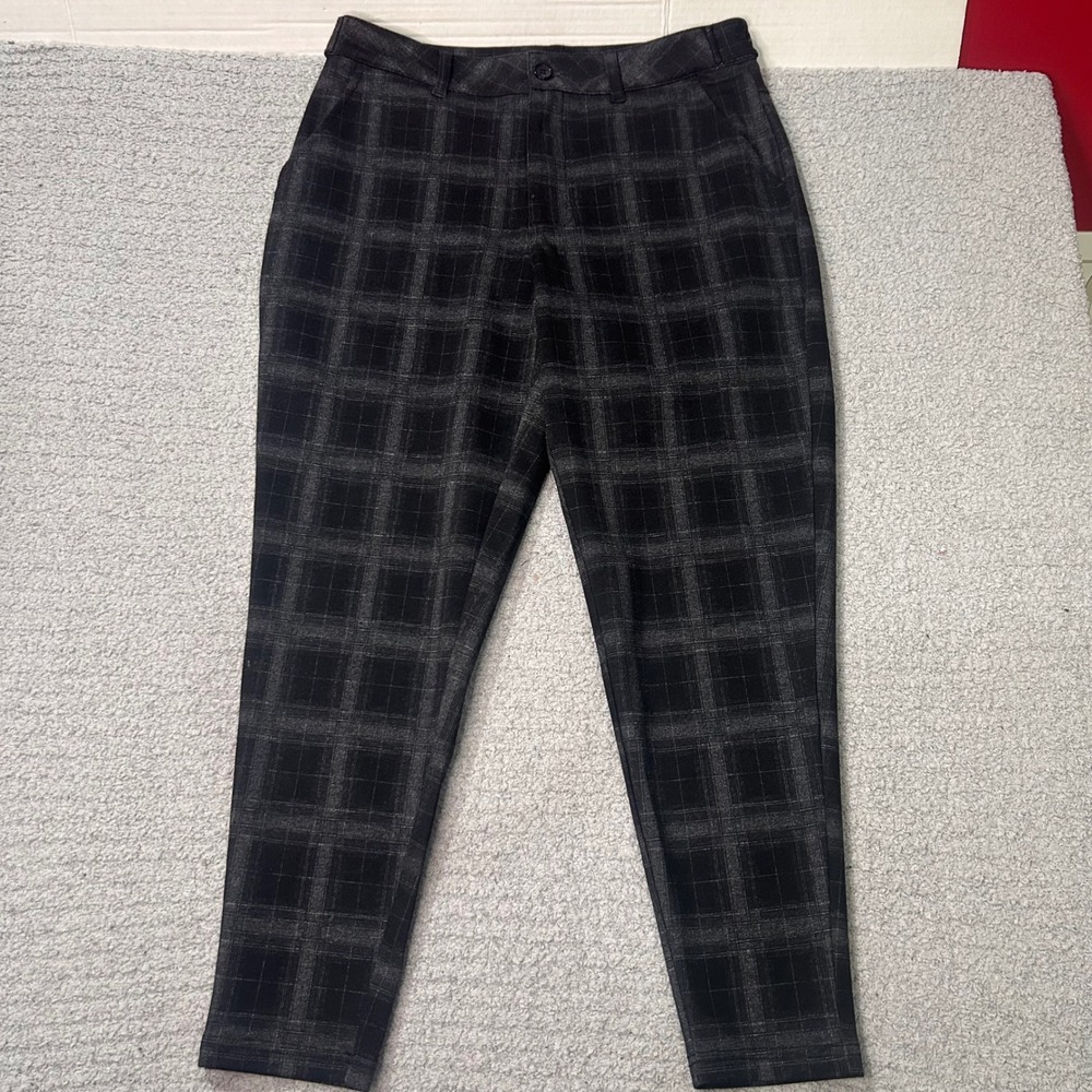 YoungLA Trousers 615 Immortal 32x28 Grey Plaid Streetwear Dark Academia Slim - Picture 1 of 11